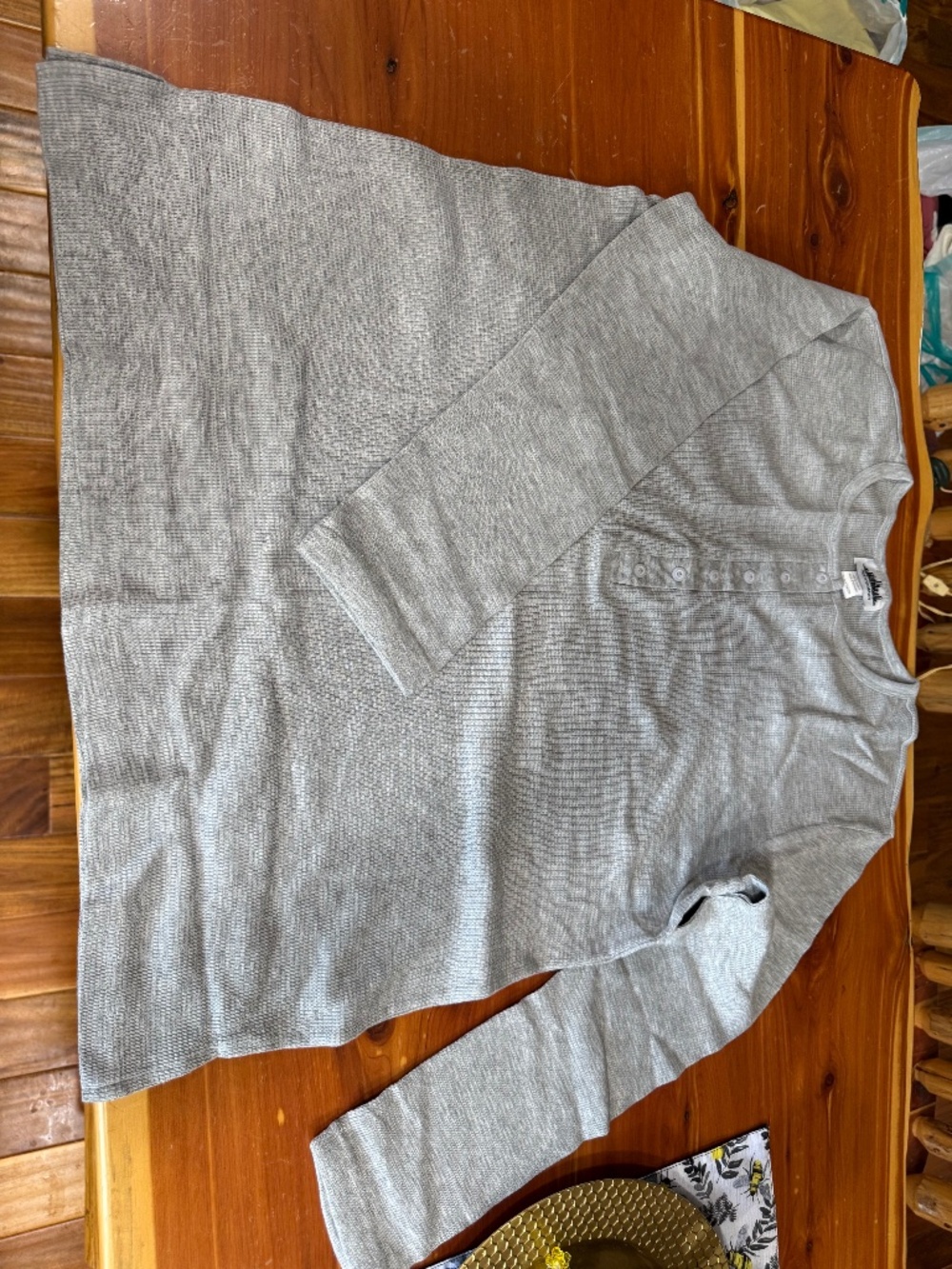 Long sleeve ribbed Henley shirt NWOT